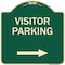Signmission Reserved Parking Visitor Parking Arrow Pointing Right Heavy-Gauge Alum Sign, 18" x 18", G-1818-23023 A-DES-G-1818-23023 - alternate 1